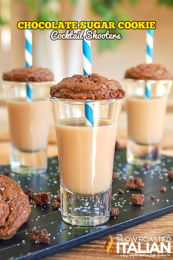 Chocolate Caramel Cookie Cocktail Shooters