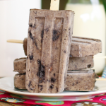 oreo cookies and cream pudding pops stacked