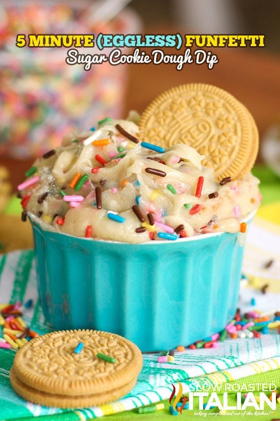 5 Minute Funfetti Sugar Cookie Dough Dip