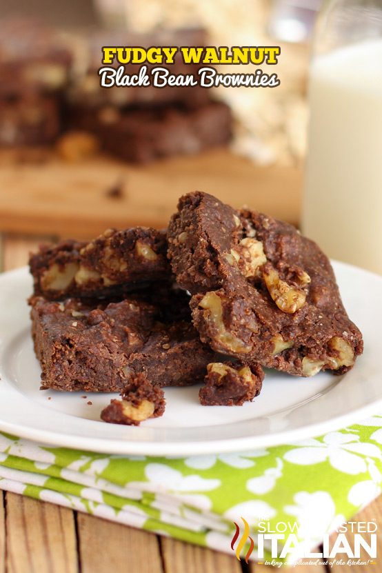 Fudgy Walnut Black Bean Brownies