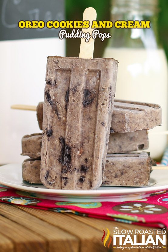 Oreo Cookies and Cream Pudding Pops