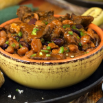 Whiskey Jack's Down Home Steak Chili in a bowl