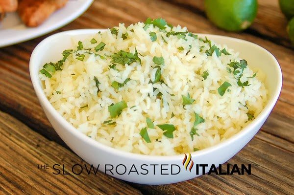 bowl of chipotle cilantro lime rice