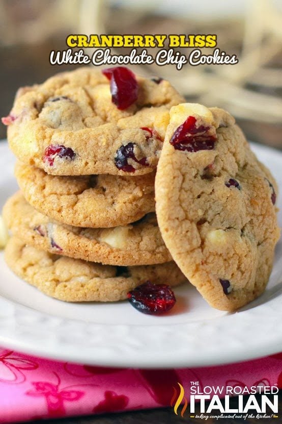 Chewy White Chocolate Cranberry Cookies