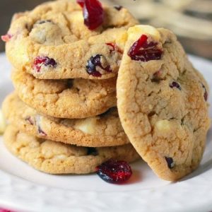 white chocolate cranberry cookies