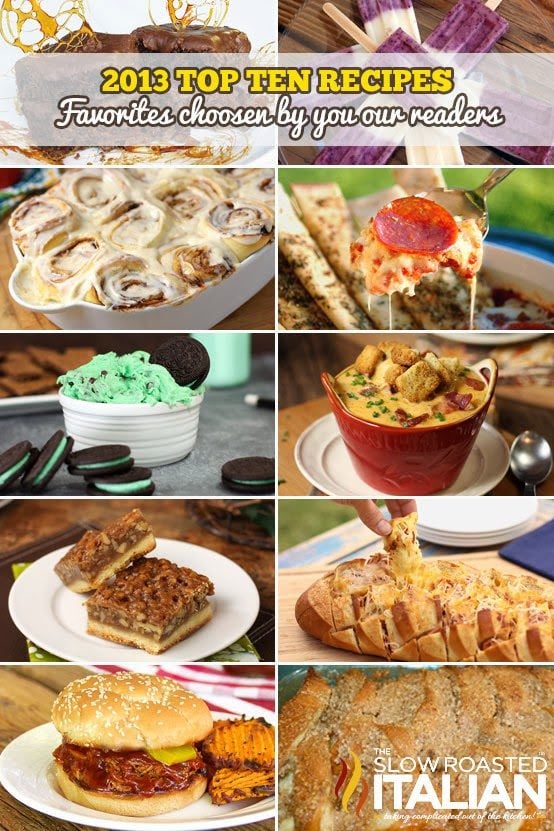 Titled collage for the Top 10 Recipes of 2013