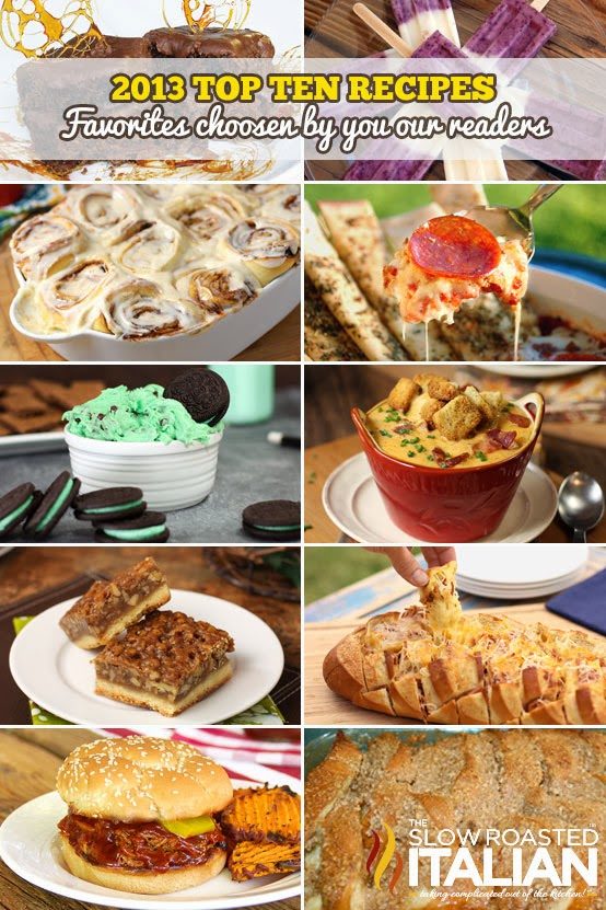 Titled collage for the Top 10 Recipes of 2013