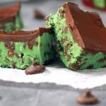 mint chocolate chip cookie dough bars