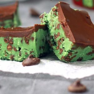 mint chocolate chip cookie dough bars