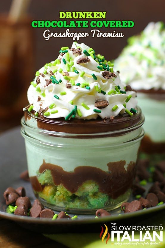 Drunken Chocolate Covered Grasshopper Tiramisu