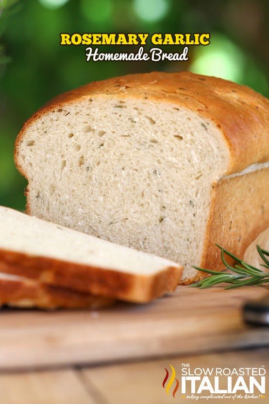 loaf of rosemary garlic bread.