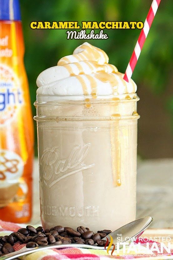 Caramel Macchiato Milkshake #shake #recipe #summer #coffee
