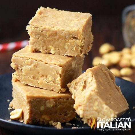 4 Bites of 10 Minute Peanut Butter Fudge