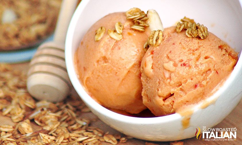 honey peach frozen yogurt