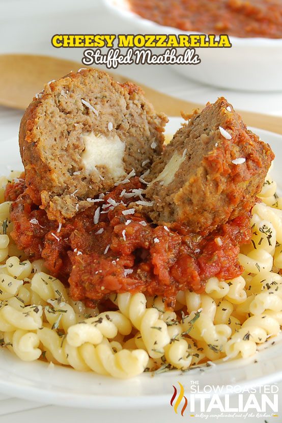 Mozzarella Stuffed Meatballs + Video