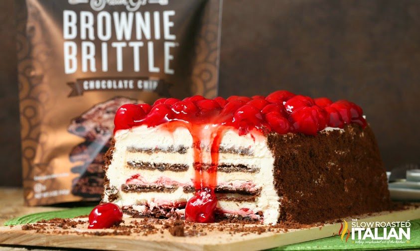 Cherry Chocolate Chip Icebox Cheesecake #TSRISummer #BrownieBrittle #nobake #dessert #cheesecake