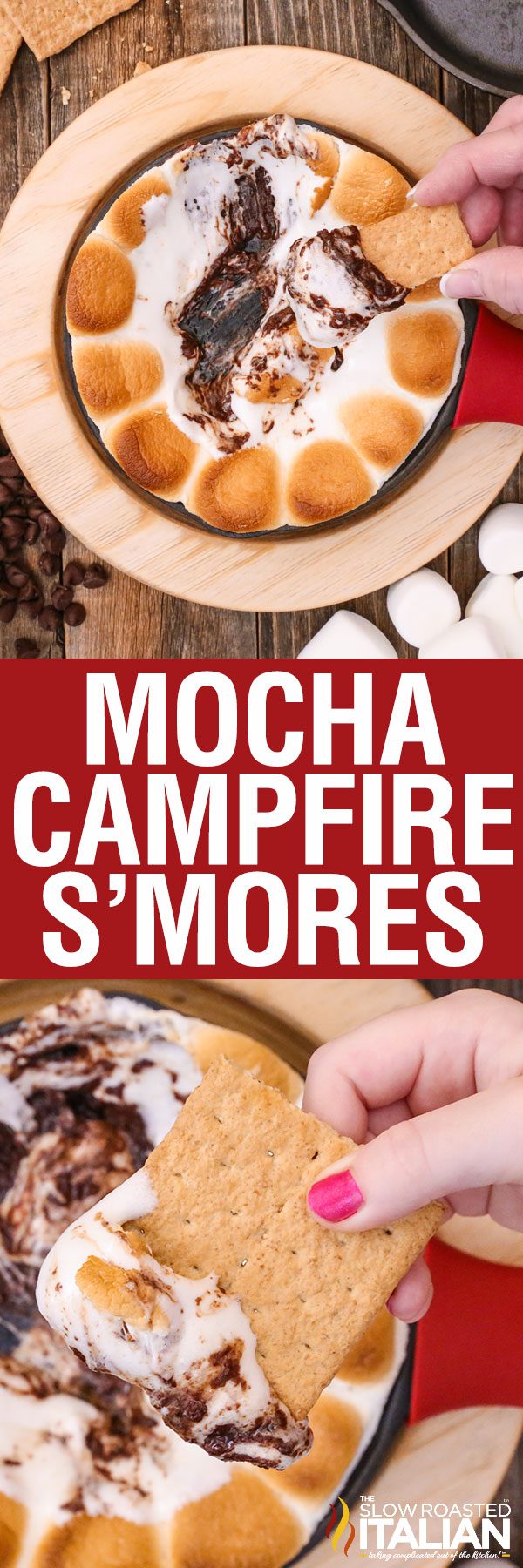 Mocha Campfire S'mores Dip - The Slow Roasted Italian