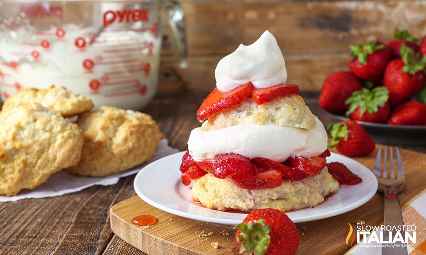 Southern Style Strawberry Shortcake close up