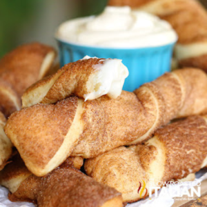 stack of cinnabon cinnamon stix