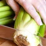 chopping celery