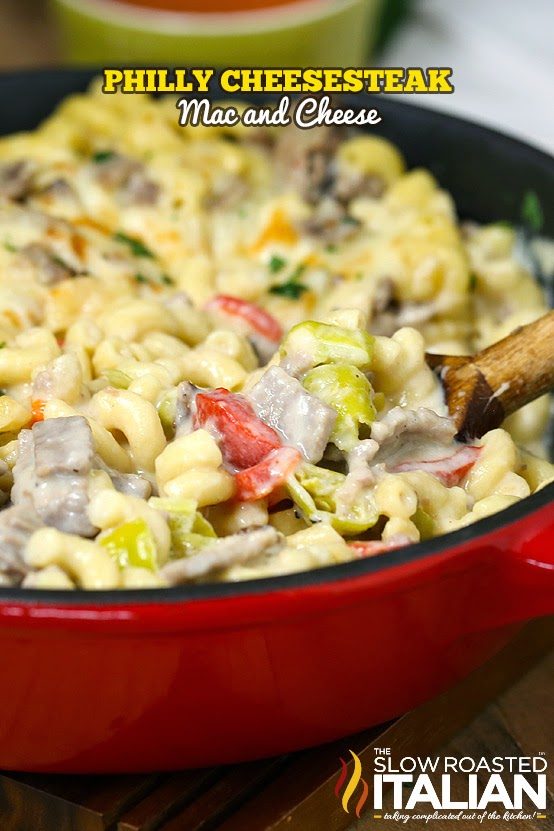 Philly Cheese Steak Mac and Cheese Recipe