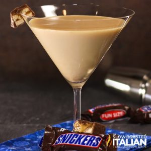 Close up of Snicker's Martini Cocktail