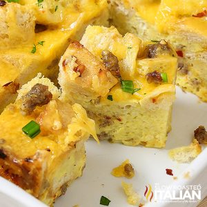 Cheesy Sausage Overnight Breakfast Casserole