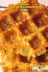 cheesy bacon hashbrown waffles