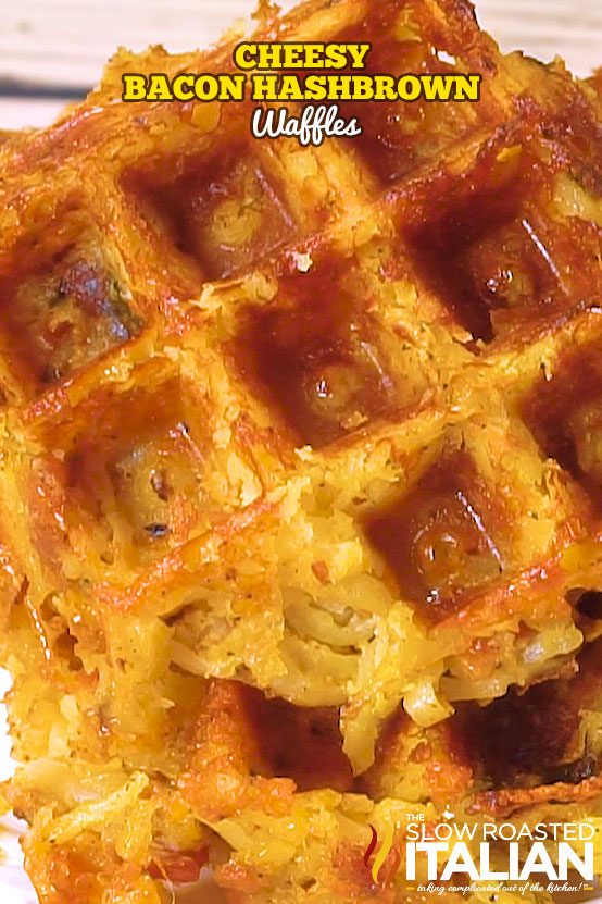 Cheesy Bacon Hashbrown Waffles