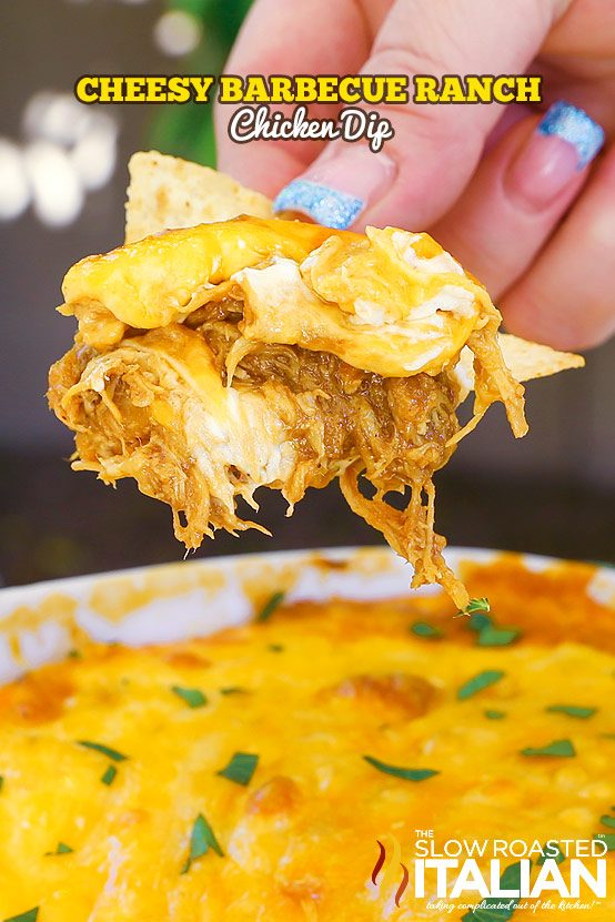 Cheesy Barbecue Ranch Chicken Dip