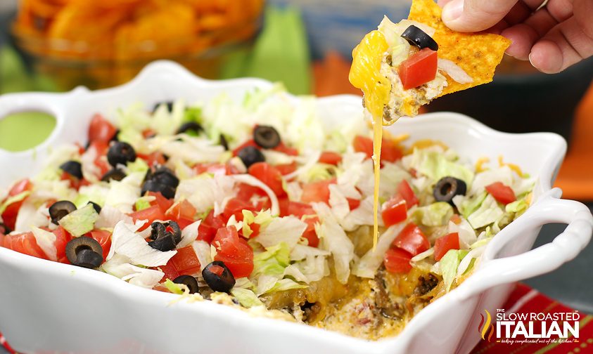 cheesy fiesta taco dip