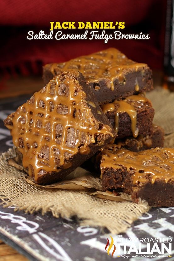 jack daniels salted caramel fudge brownie