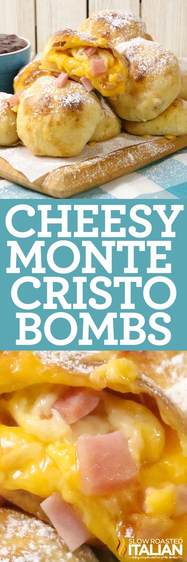 titled collage for monte cristo appetizer recipe