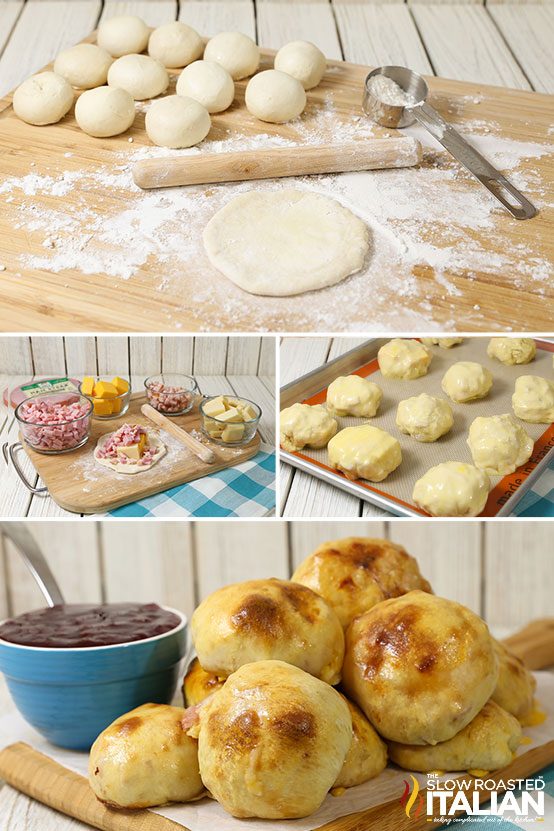 collage showing how to make a monte cristo recipe