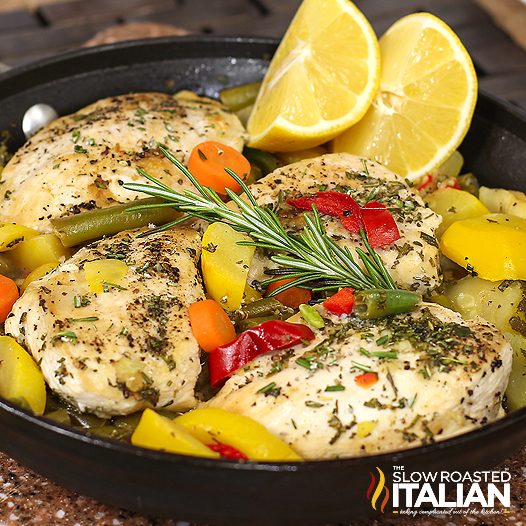 Rosemary Lemon Chicken Skillet with Summer Veggies The Slow Roasted
