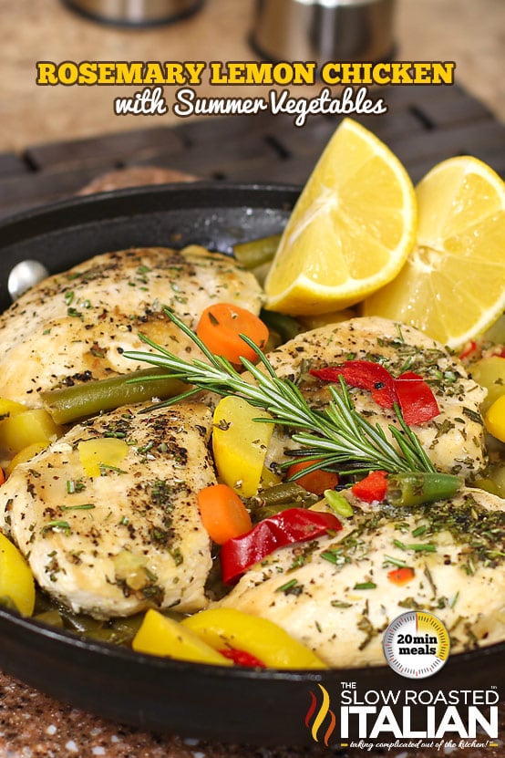 Rosemary Lemon Chicken Skillet with Summer Veggies