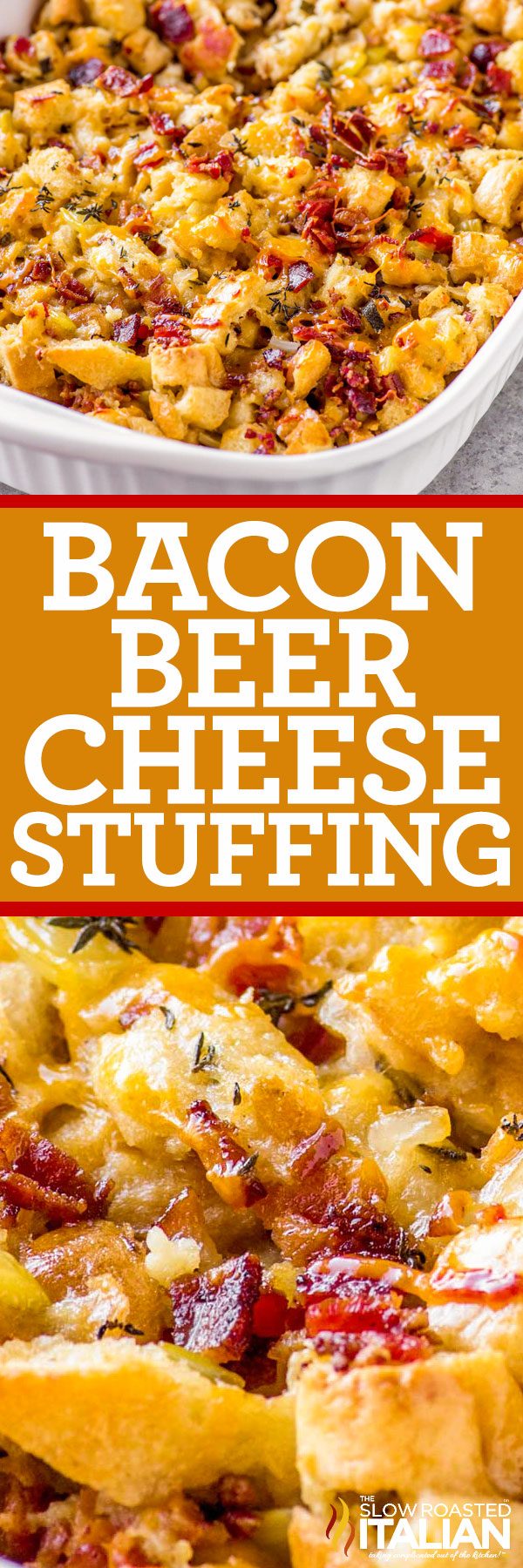 titled image for bacon stuffing casserole recipe