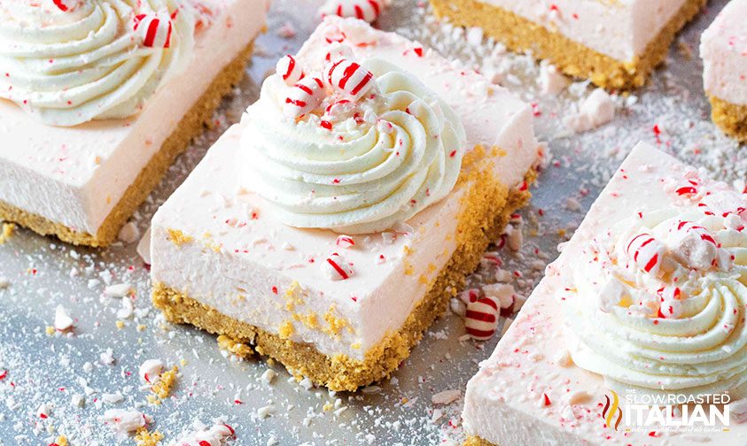 No-Bake Peppermint Cheesecake Bars