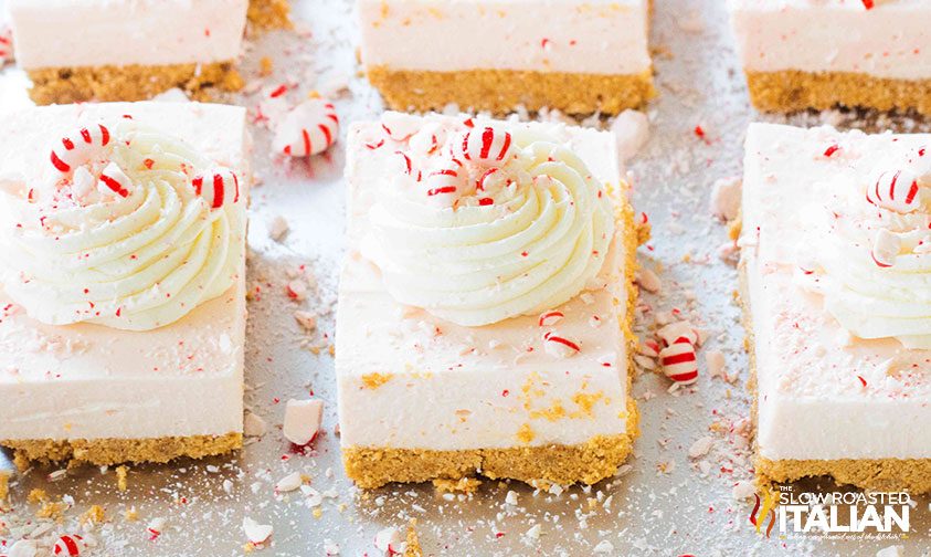 No-Bake Peppermint Cheesecake Bars