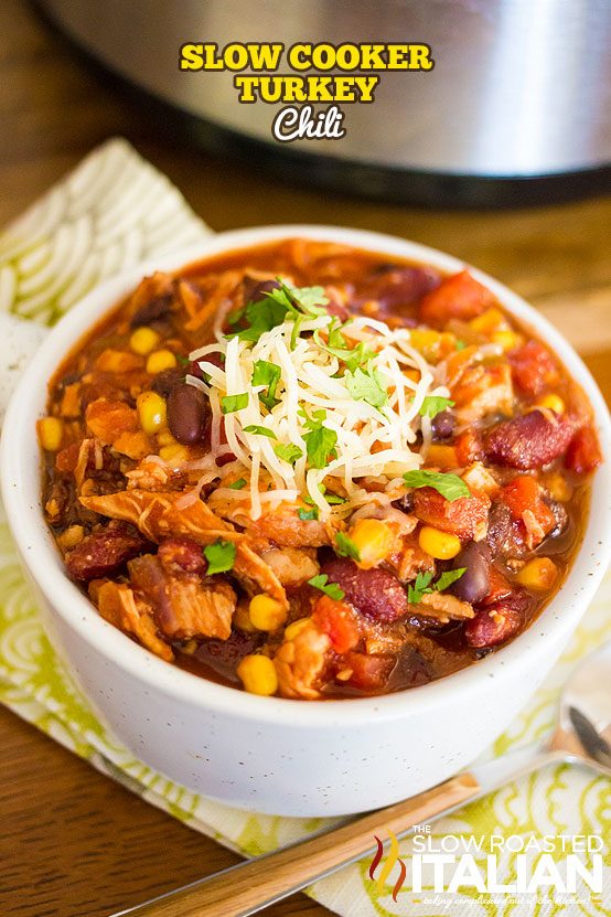 slow cooker turkey chili