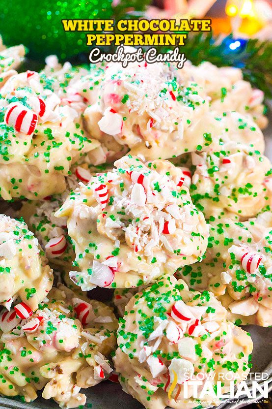 White Chocolate Peppermint Crockpot Candy