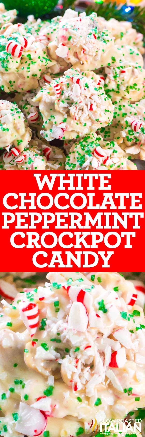 white chocolate peppermint crockpot candy