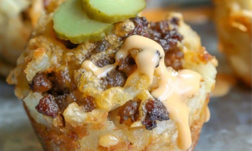 cheeseburger tots -homemadeinterest