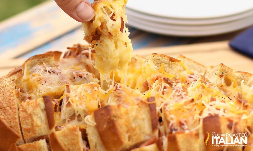 bacon cheddar pull apart game day food