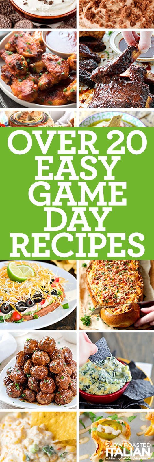 game day recipes collage