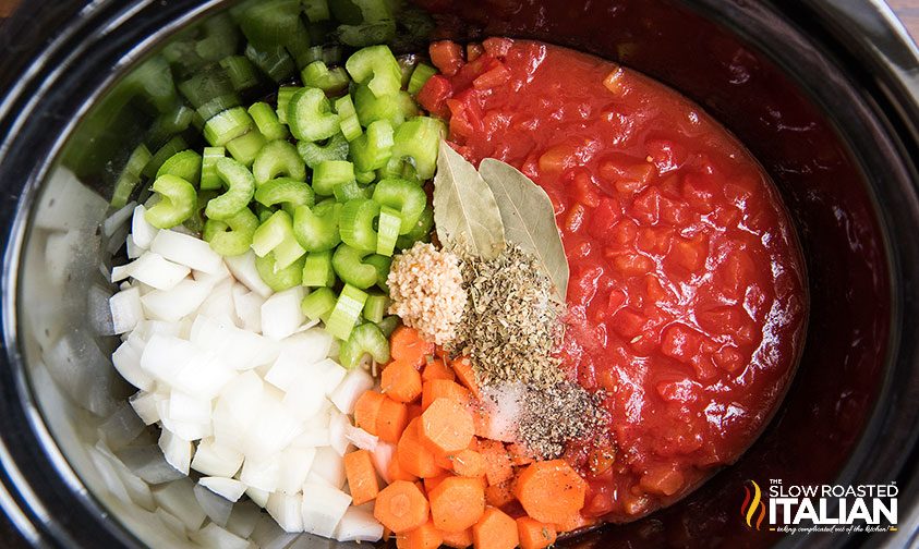 ingredients in the slow cooker