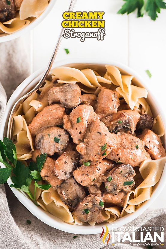 Creamy Chicken Stroganoff