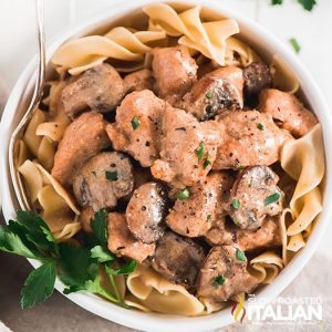 Creamy Chicken Stroganoff