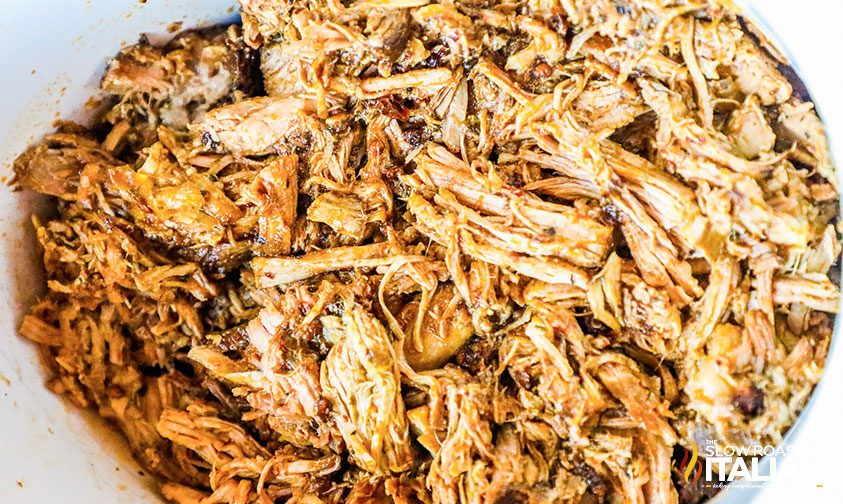 pulled pork in a bowl