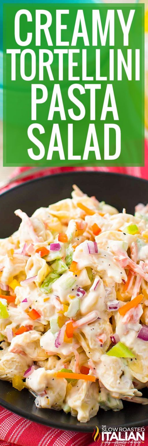 Creamy Tortellini Pasta Salad The Slow Roasted Italian